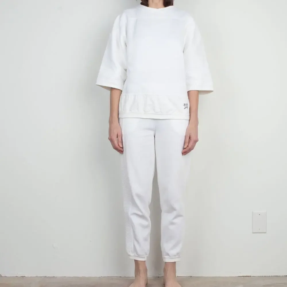 Vintage 80s White Sweatsuit Set Size S Jag Club - Picture 5 of 8